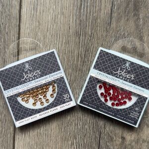 Swarovski Crystalized Elements in Gold and Red